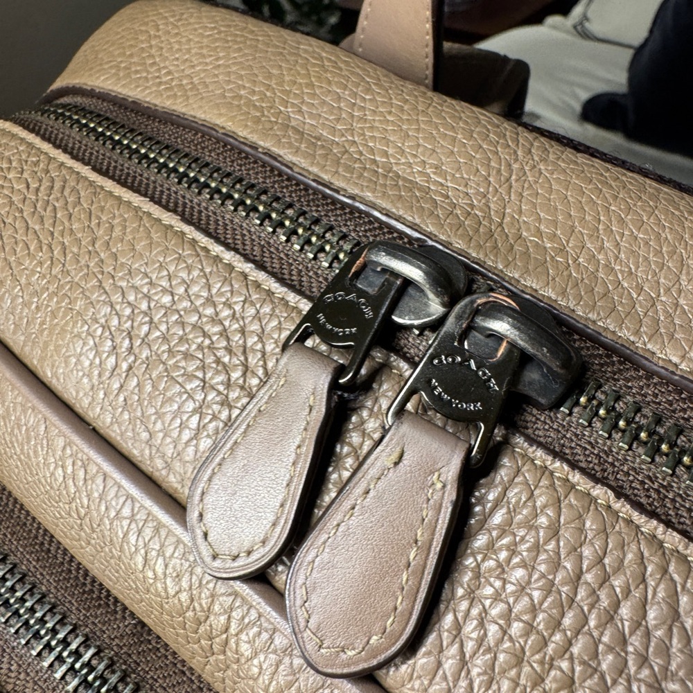 Leather Coach Gotham Backpack in Tan/Stone Color - Picture 16 of 16